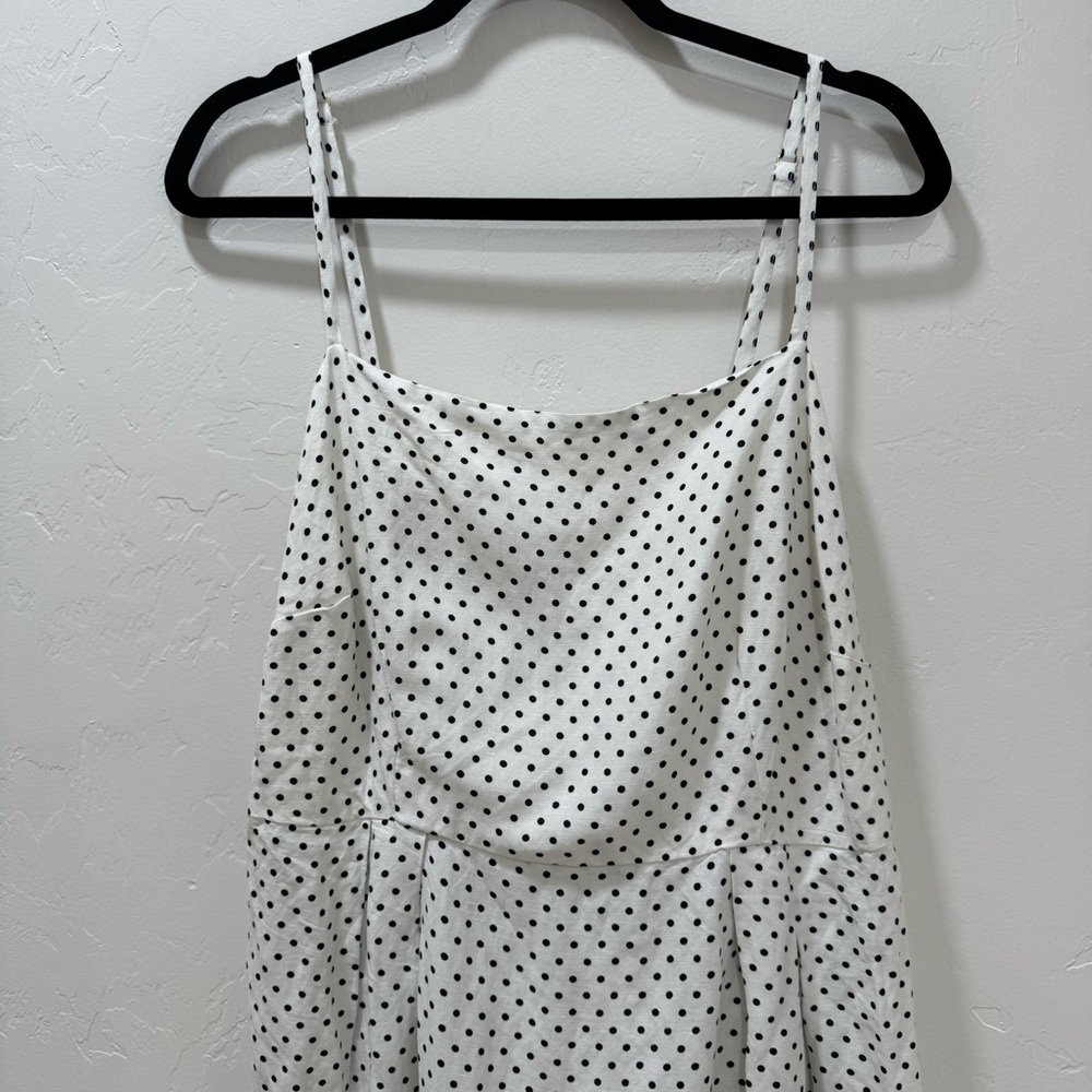 Kate Spade X Target Midi Dress Cream Black Polka Dot Women's XXL *NO BELT - Picture 5 of 15